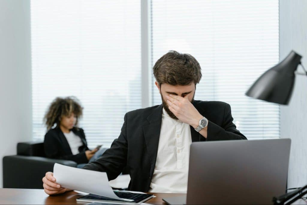 A stressed man