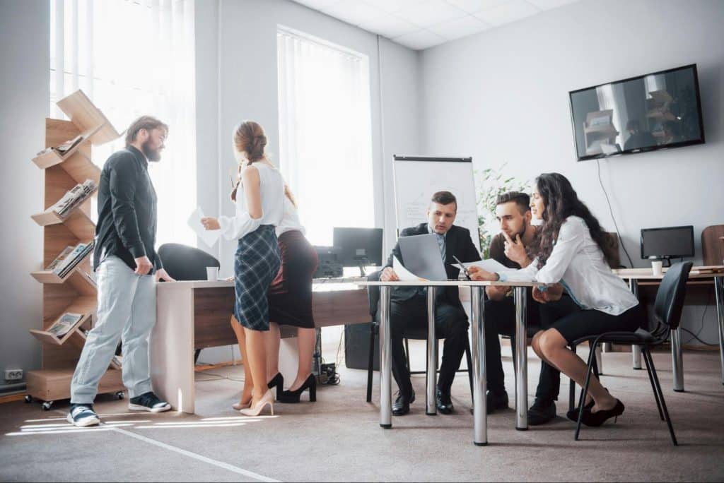 A group of people in the room