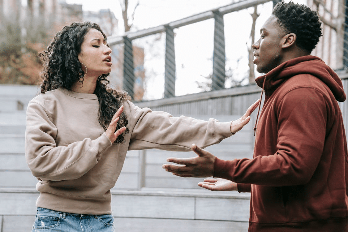 A couple arguing