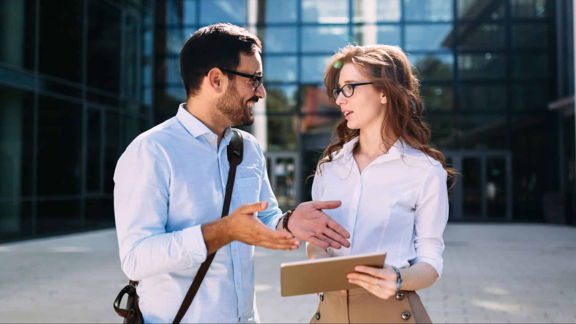 A woman feeling something towards a man
