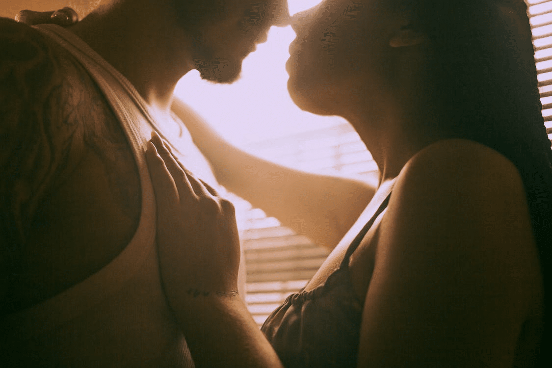A couple being intimate