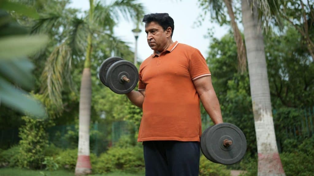 Prioritize strength training two to four times per week. You don’t need marathon workouts. You need resistance that challenges your muscles and progresses over time.