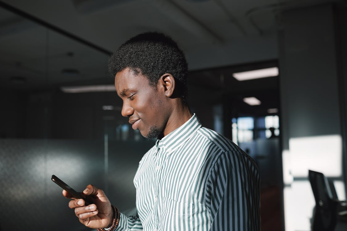 A man using his phone