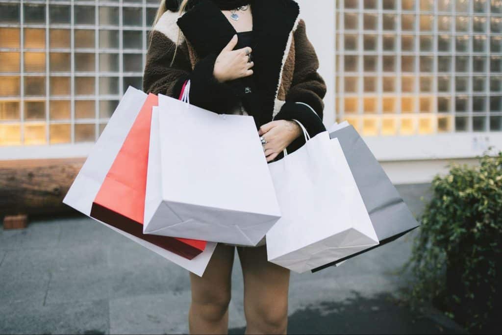 A woman shopping