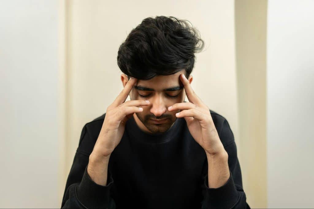 A man thinking