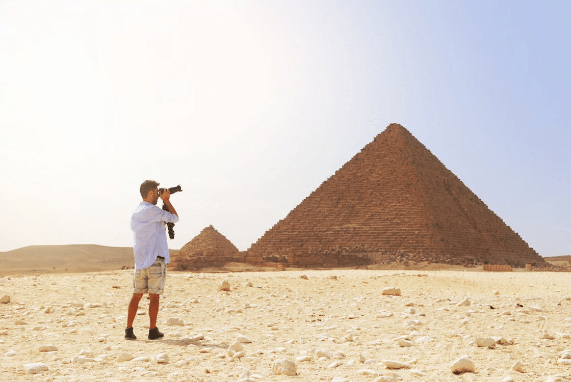 A man travelling