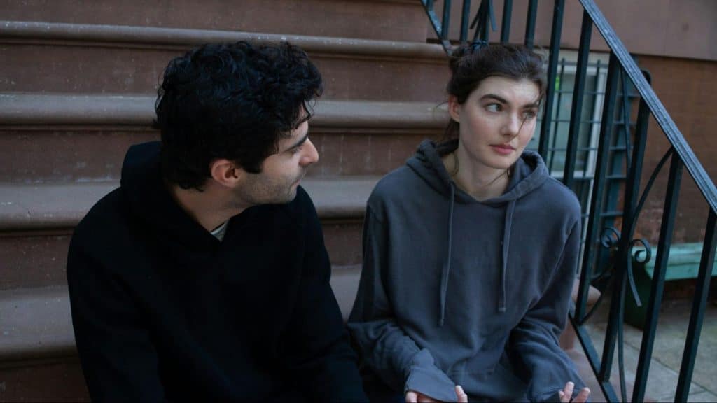 A man and woman having a conversation