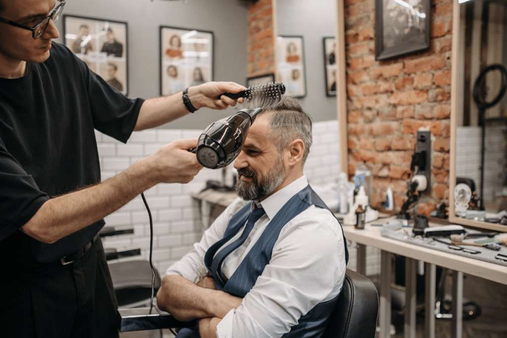 A man at the barber shop