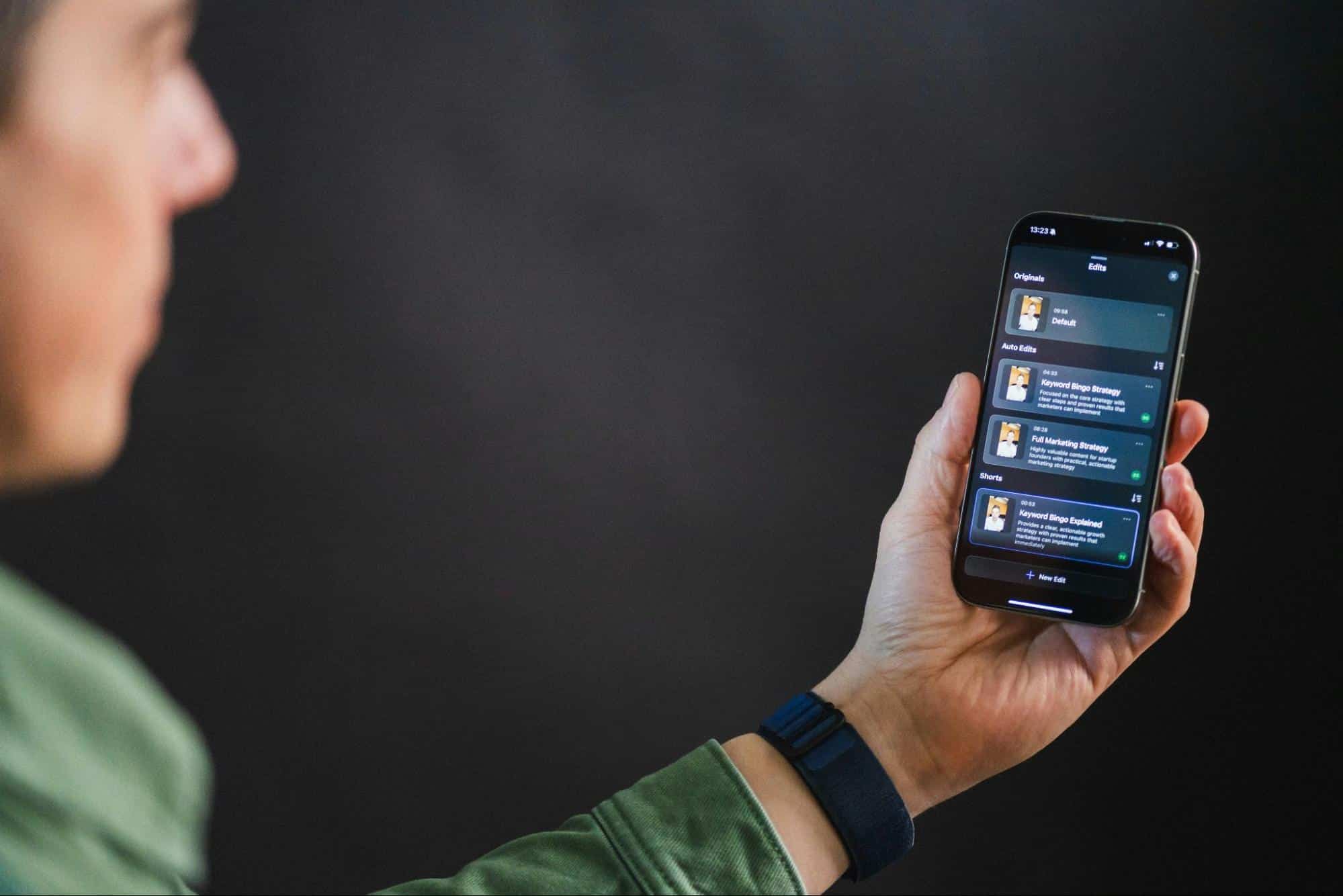 A man using a phone