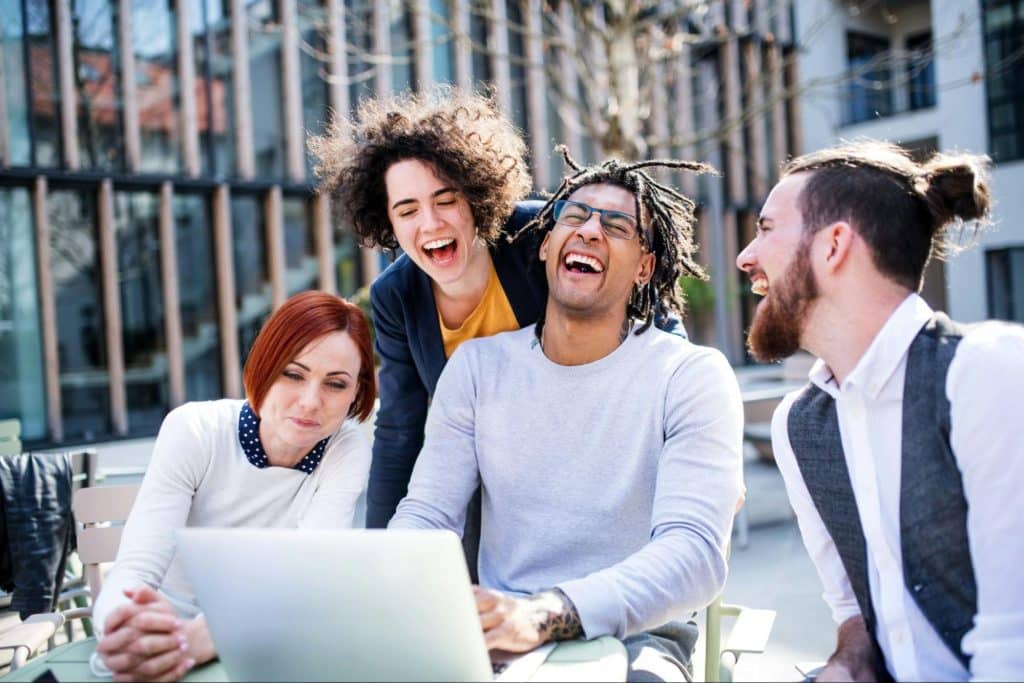 People laughing