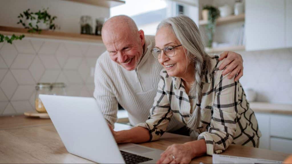 A man supporting a woman