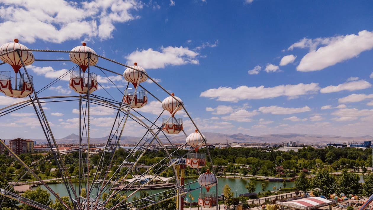 A photo of an amusement park
