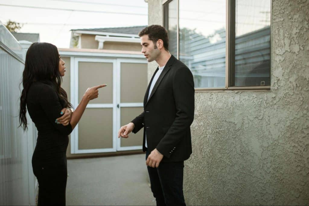 A woman getting offended