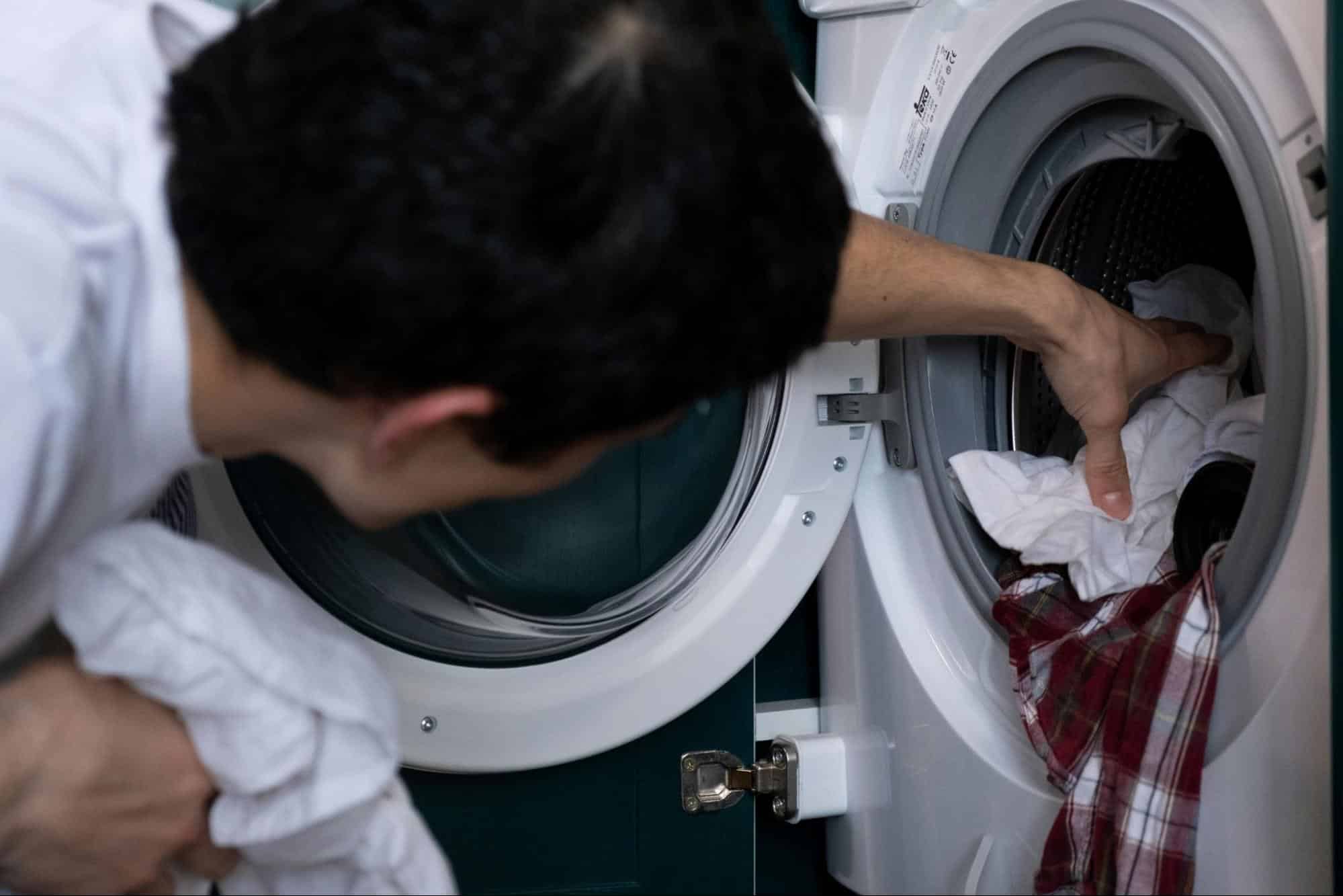 A man doing laundry