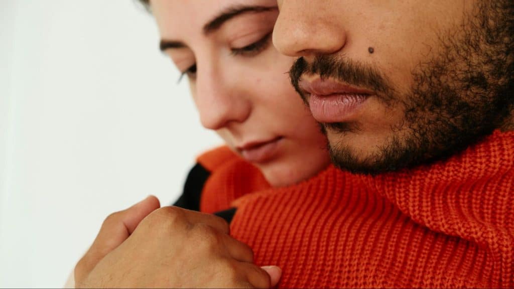 A man and woman close to each other