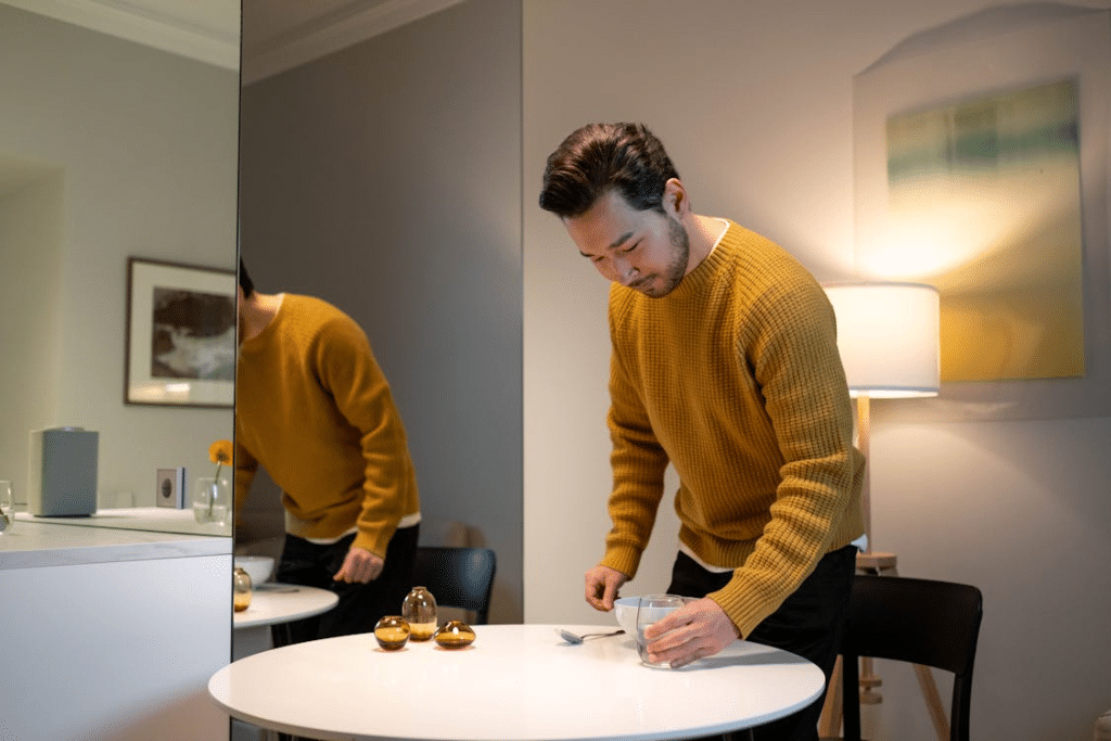 A man in the kitchen