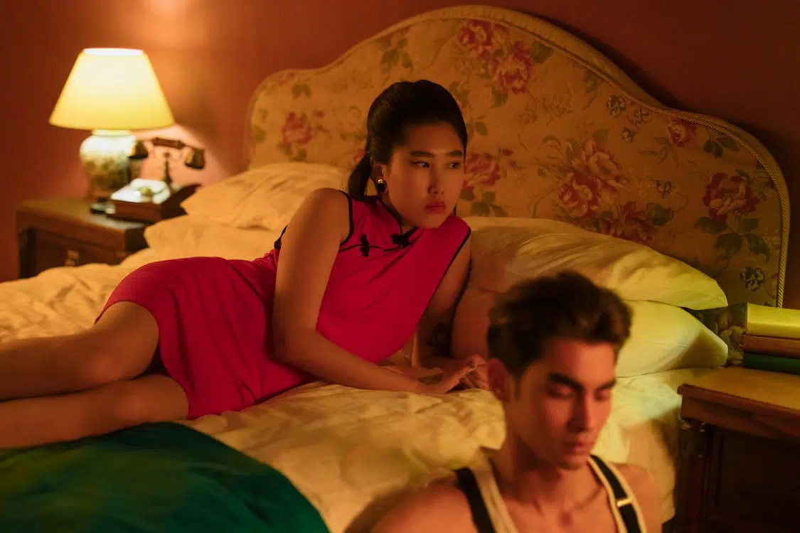 A couple in a bedroom