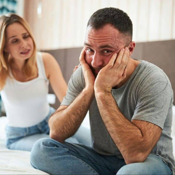 A man not listening to woman