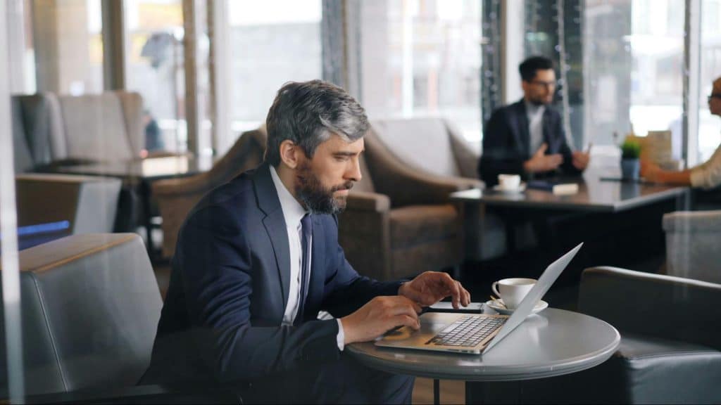 A man busy working