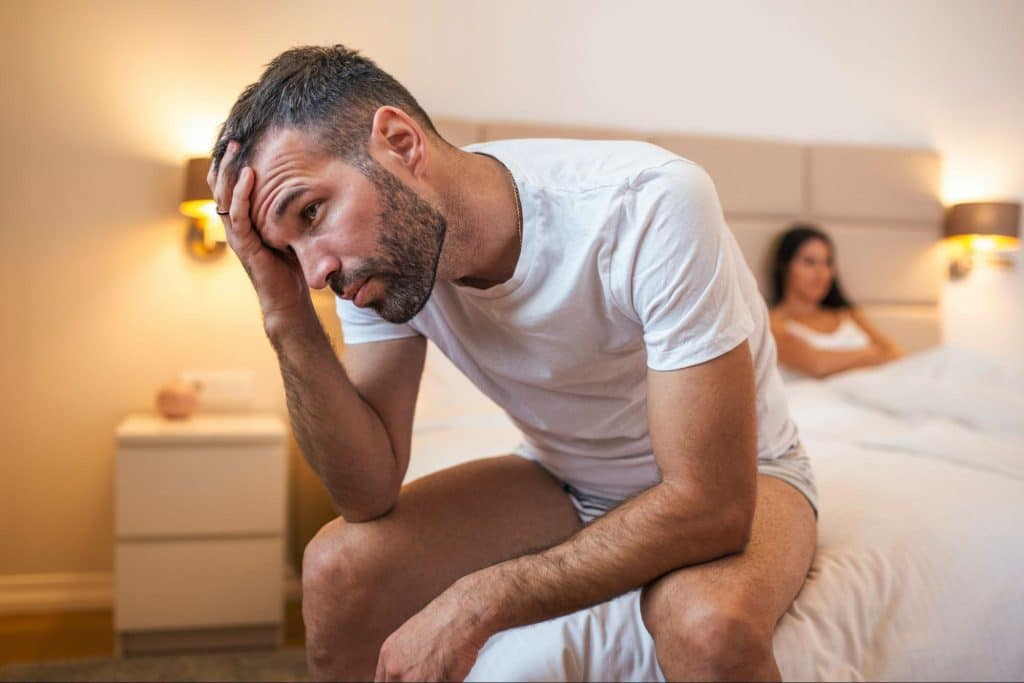 A man feeling tired
