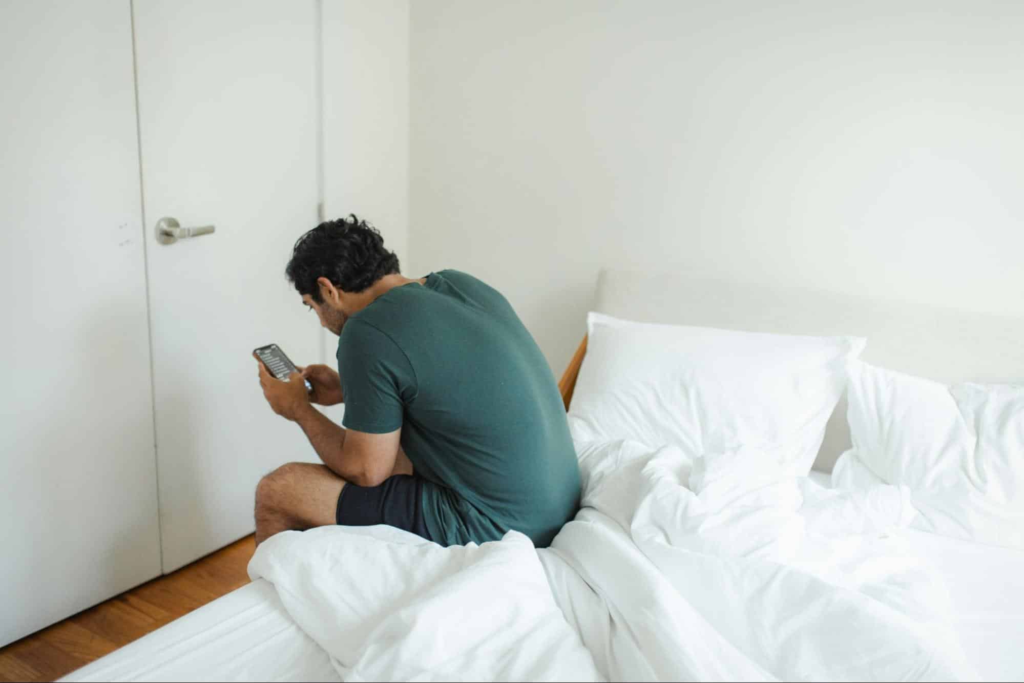 A man using a phone