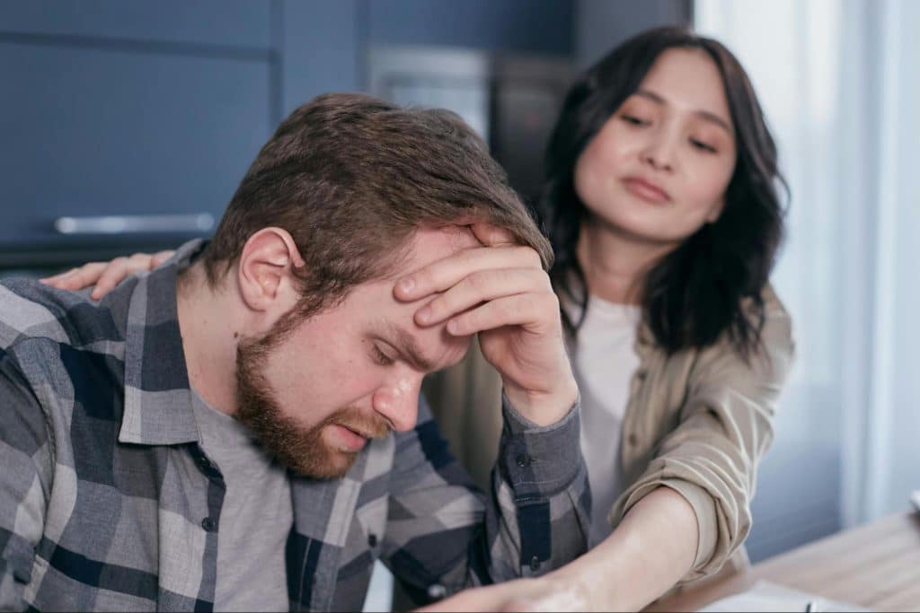A man feeling pressured