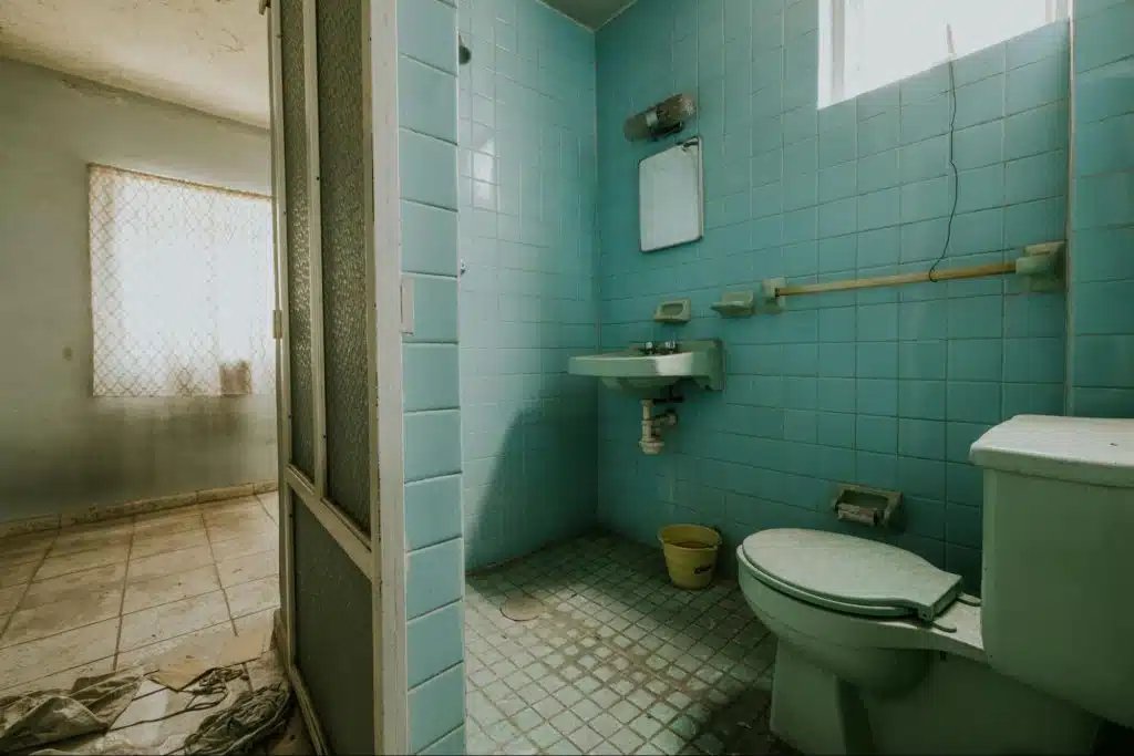 A messy bathroom