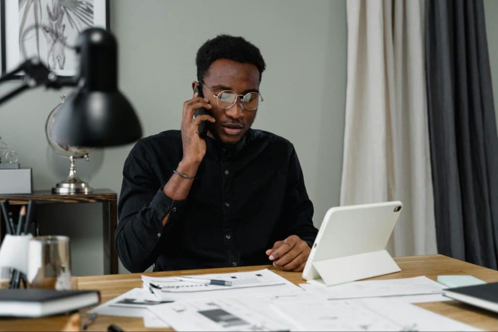 A man busy working