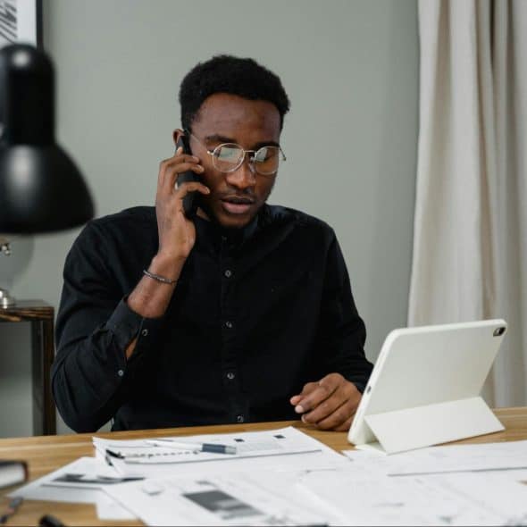 A man busy working