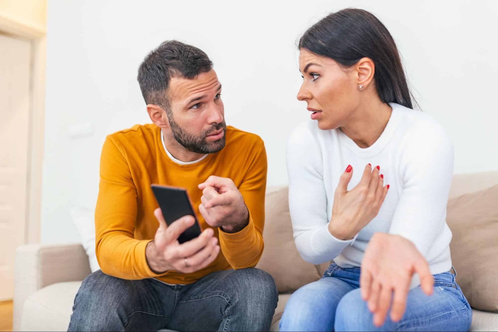 A man and woman having a conversation