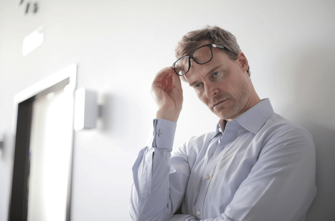 A man looking annoyed
