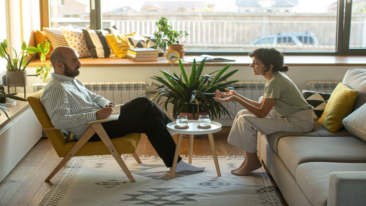 A woman in therapy