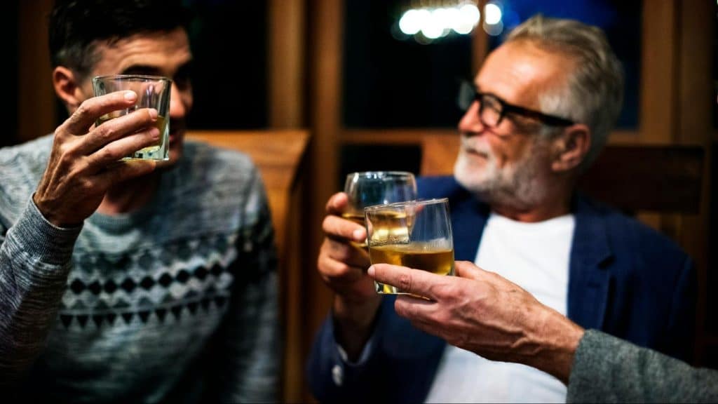 Men drinking