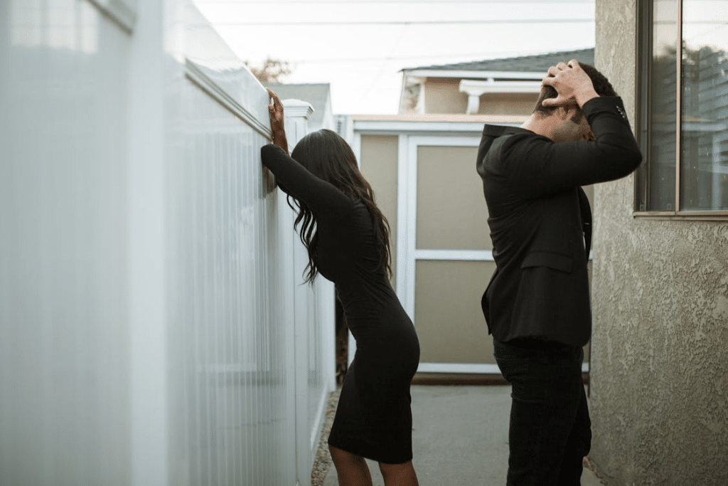 A couple arguing