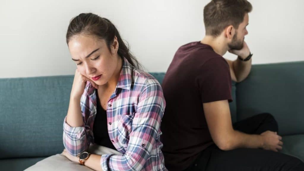 Couple arguing about priorities