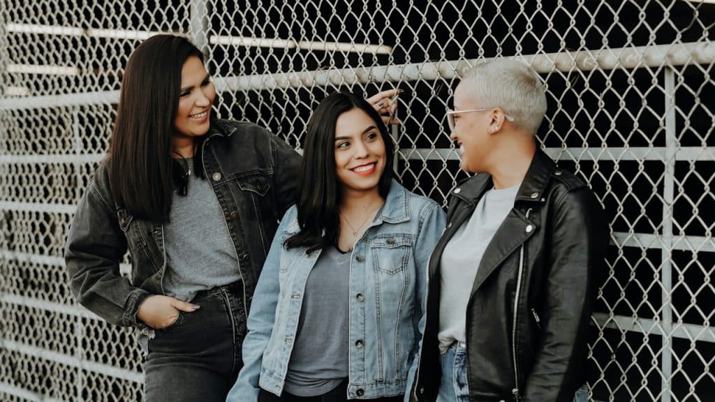 A group of female friends spending time together.