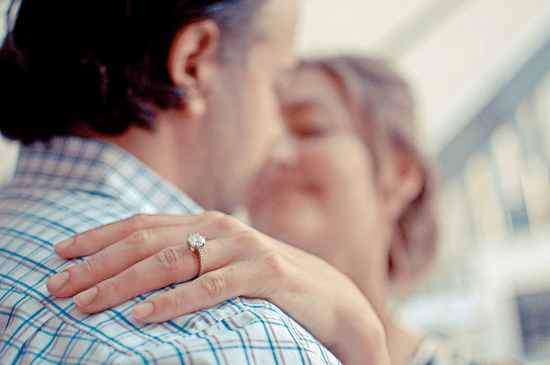 A couple getting engaged
