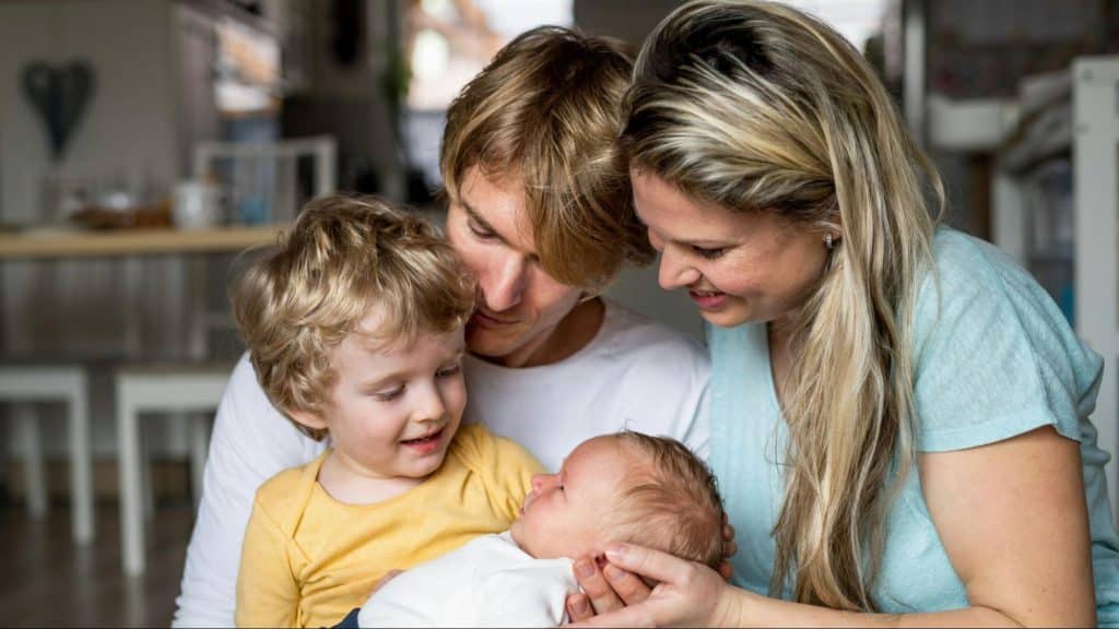 A picture of a happy family