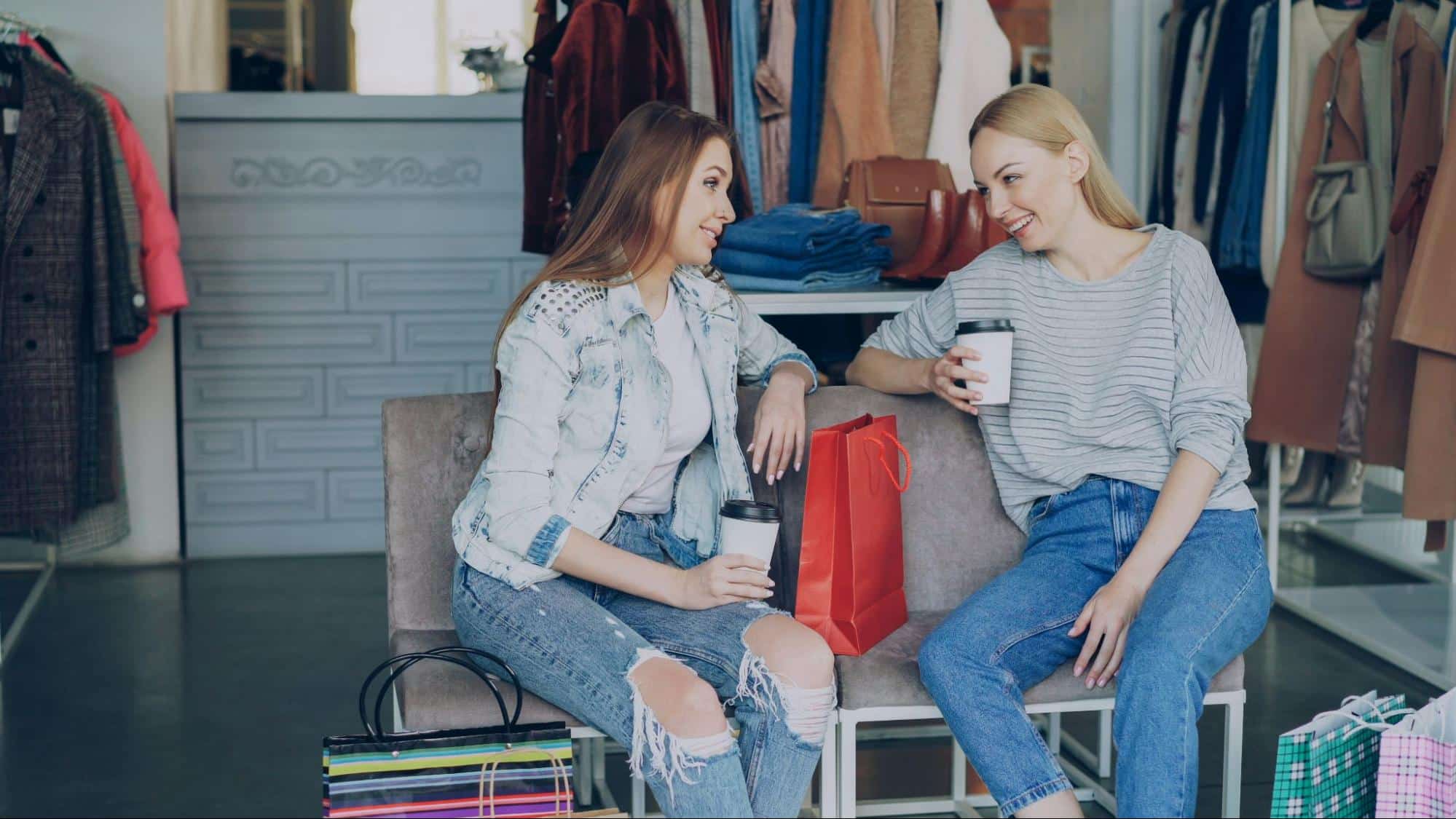 Two women talking