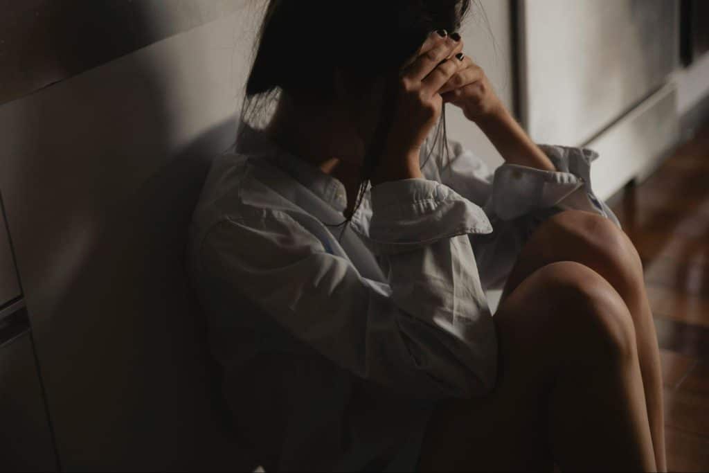 A sad woman