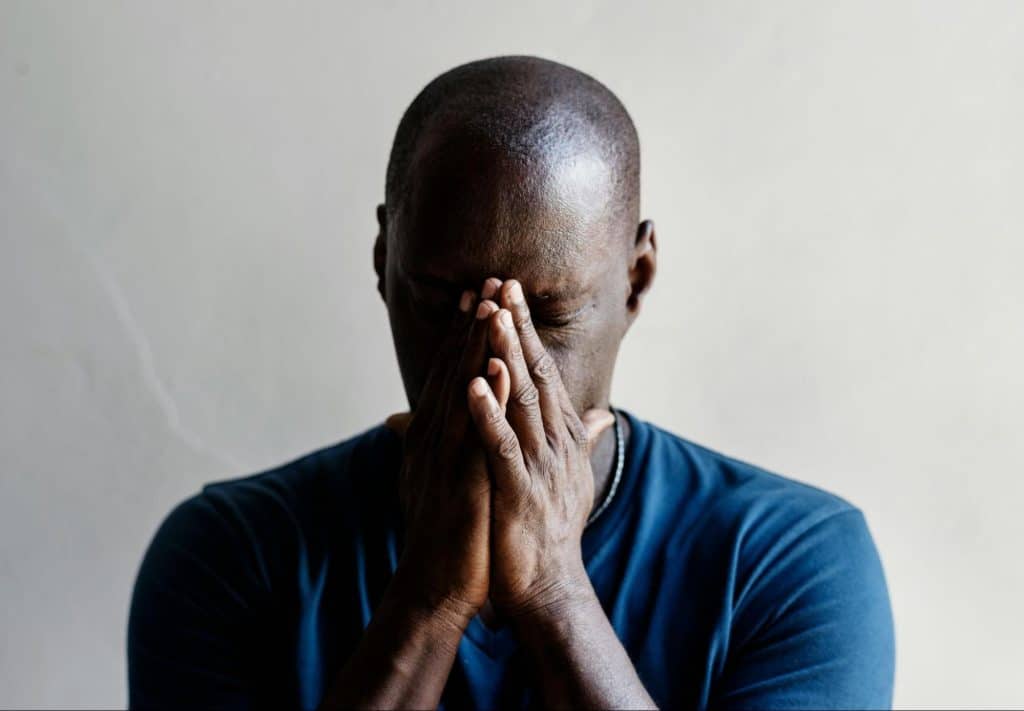 A man looking frustrated