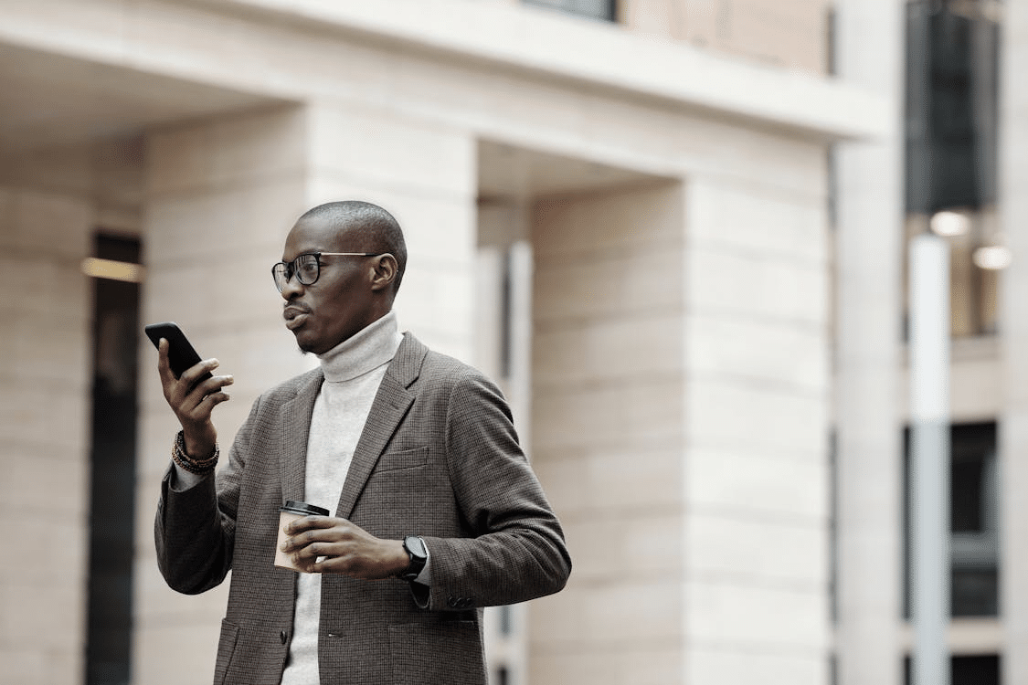 A man using his phone