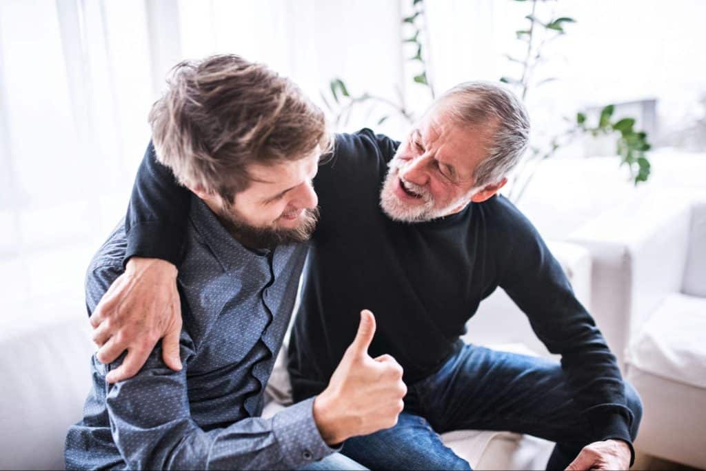 Two gentlemen talking