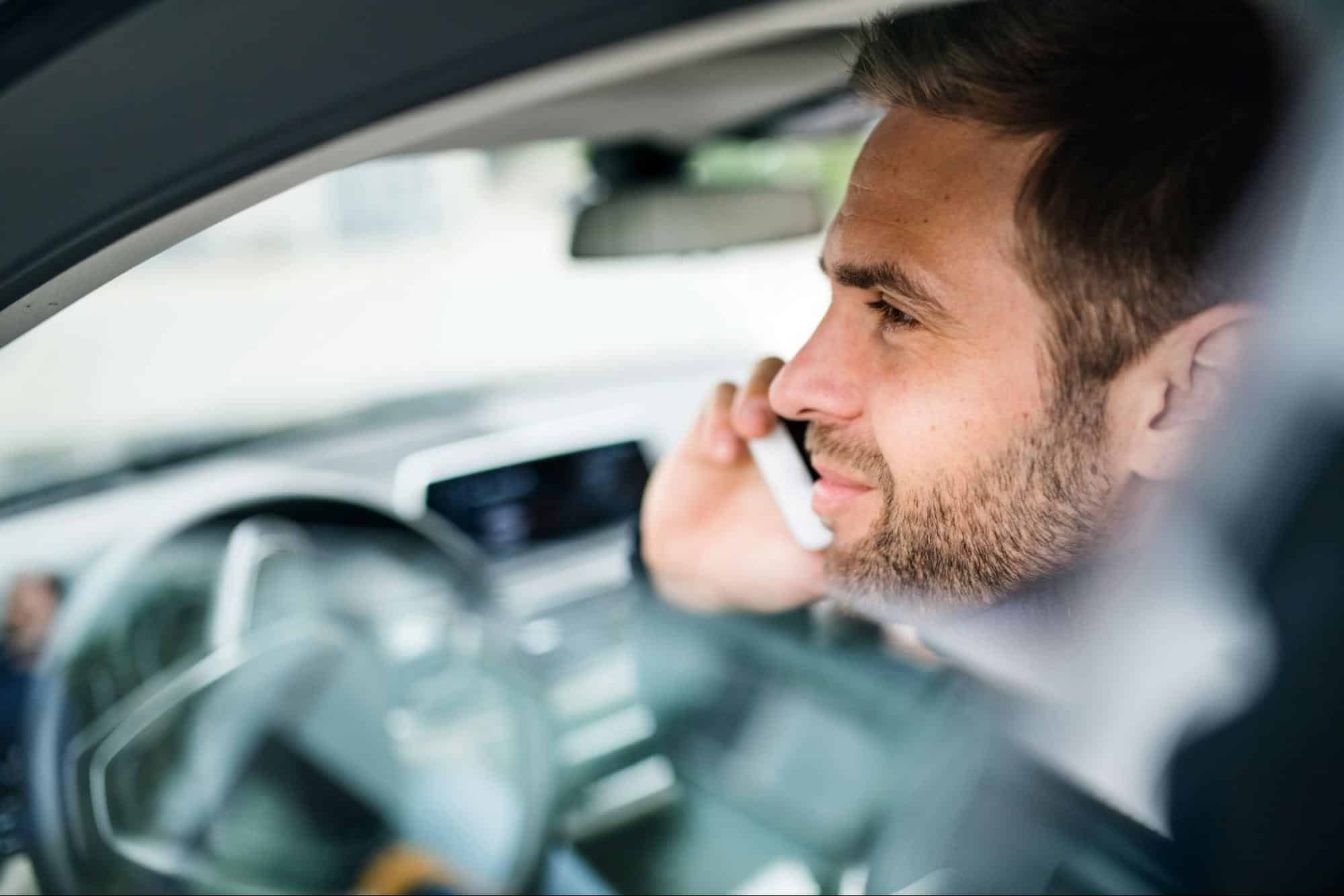 A man taking with someone over the phone