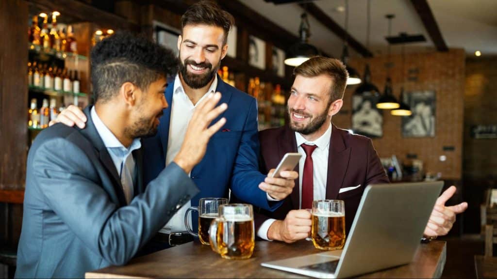Men having a celebration