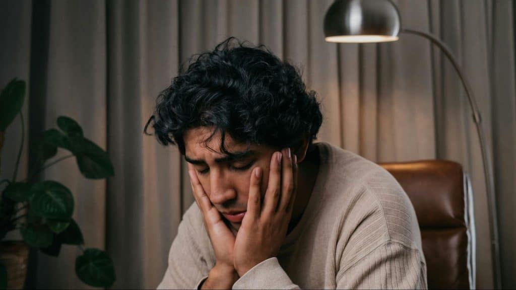 A sad man