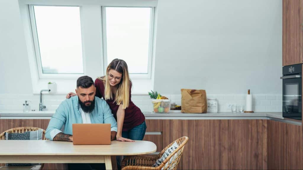 Woman trying to guide a man