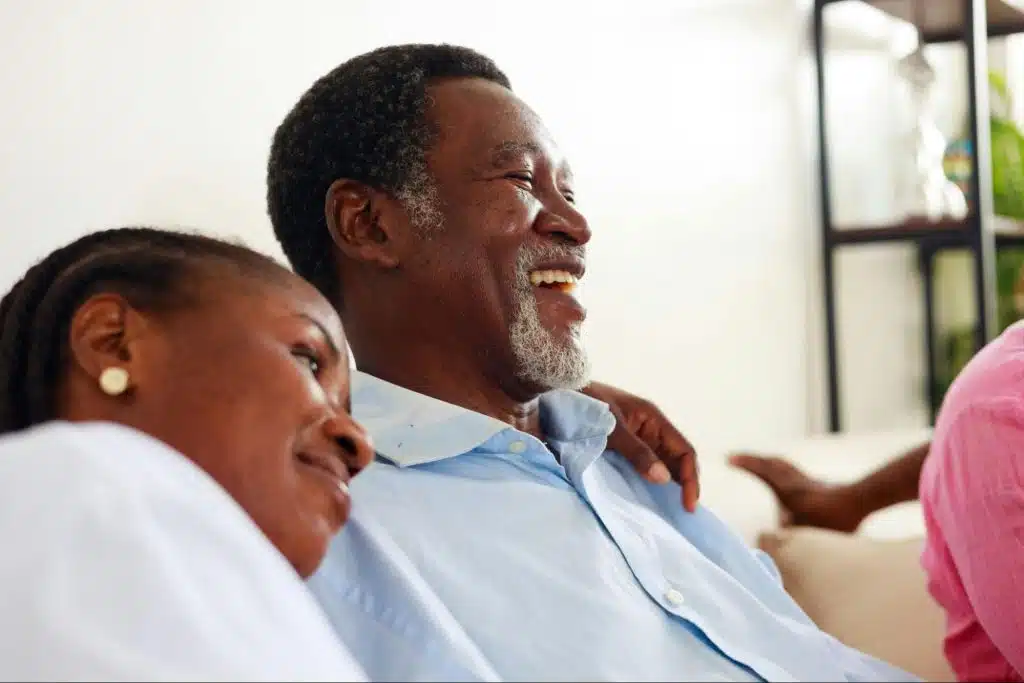 A father and a happy daughter