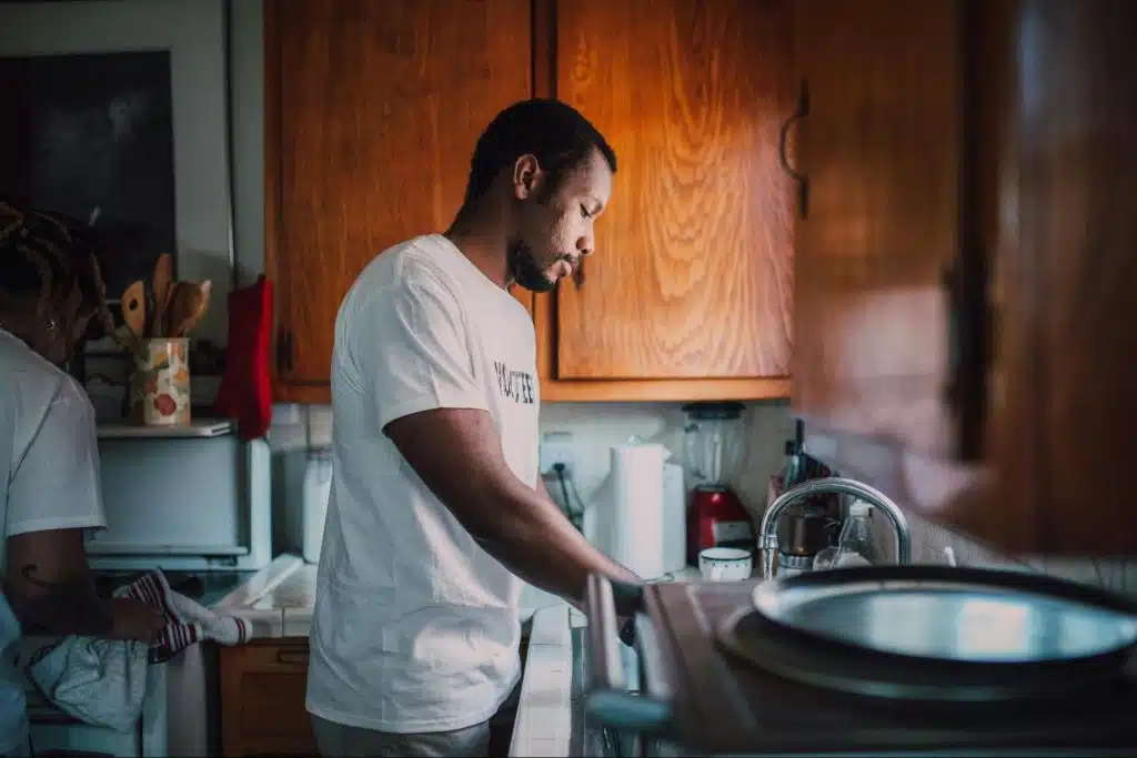 A man at the kitchen