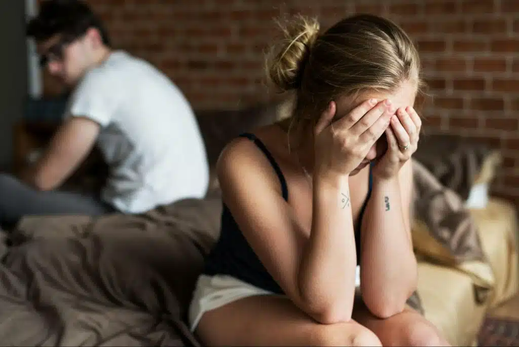 A woman feeling sad